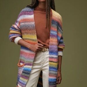 Harvest Rainbow Striped Cardigan Sita Mur Anthropologie Size 42